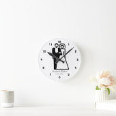 Bride en Groom Silhouettes Wedding Ronde Klok (Huis)