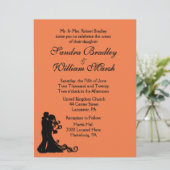 Bride en Groom Sinaasappel Kaart (Staand voorkant)