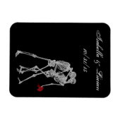 Bride en Groom Skeleton Gothic Vampire Wedding Magneet (Horizontaal)