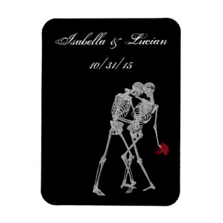 Bride en Groom Skeleton Gothic Vampire Wedding Magneet