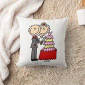 Bride en Groom Snijden de T-shirts en geschenken v Kussen (Deken)