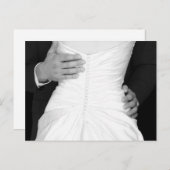 Bride en Groom sparen de Data Card Aankondigingskaart (Voorkant / Achterkant)