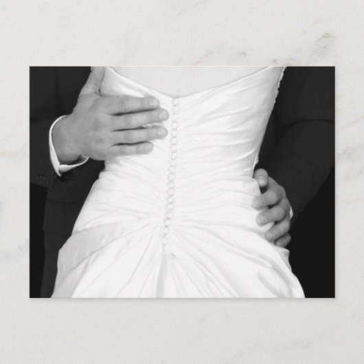 Bride en Groom sparen de Data Card Aankondigingskaart (Voorkant)