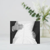 Bride en Groom sparen de Data Card Aankondigingskaart (Staand voorkant)