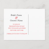 Bride en Groom sparen de Data Card Aankondigingskaart (Achterkant)