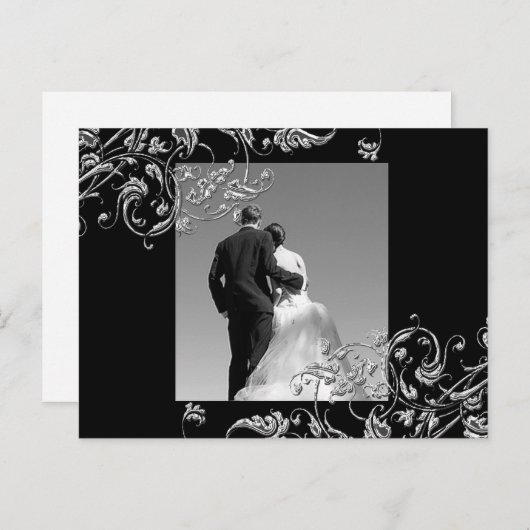 Bride en Groom sparen de Dates Briefkaarten (Voorkant / Achterkant)