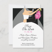 Bride en Groom sparen de Datum Mededelingen van de Save The Date (Voorkant)