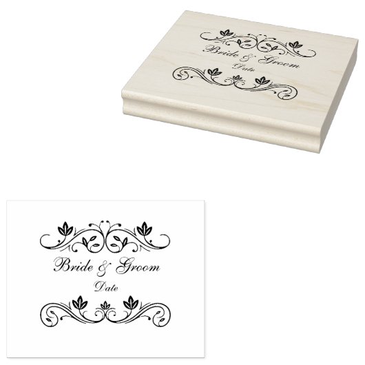 Bride en Groom Stamp Rubberstempel (Gestempeld)