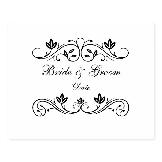Bride en Groom Stamp Rubberstempel (Afrduk)