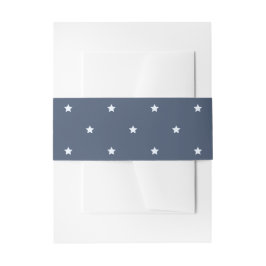Bride en Groom Stars Blue Wedding Uitnodigingen Wikkel