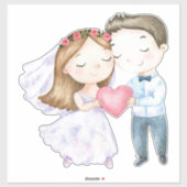 Bride en Groom Sticker (Vel)