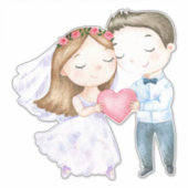 Bride en Groom Sticker (Voorkant)