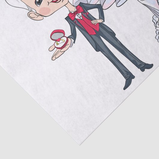 Bride en Groom Tissuepapier (Detail)