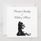 Bride en Groom Traditional White Kaart (Achterkant)