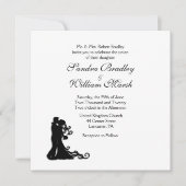 Bride en Groom Traditional White Kaart (Voorkant)