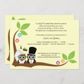 Bride en Groom Tree Owls Wedding Shower Kaart (Voorkant / Achterkant)