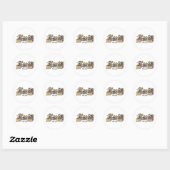 Bride en Groom trouwen Ronde Sticker (Vel)