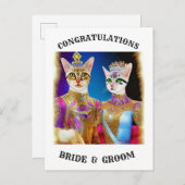 BRIDE EN GROOM UITNODIGING BRIEFKAART (Voorkant / Achterkant)