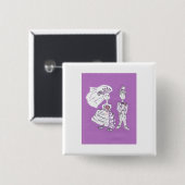 Bride en Groom Vierkante Button 5,1 Cm (Voorkant /achterkant)
