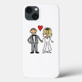 Bride en Groom (voeg uw eigen tekst toe) Case-Mate iPhone Case (Achterkant)