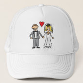 Bride en Groom (voeg uw eigen tekst toe) Trucker Pet (Voorkant)