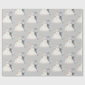 Bride en Groom Wedding Cadeaupapier (Vlak)