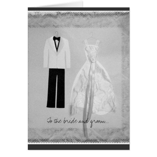 Bride en Groom Wedding Card (Voorkant)