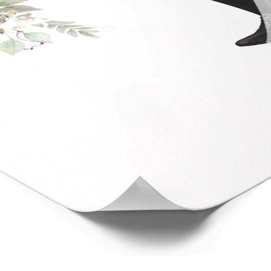 Bride en Groom Wedding Couple Welkom Poster (Hoek)