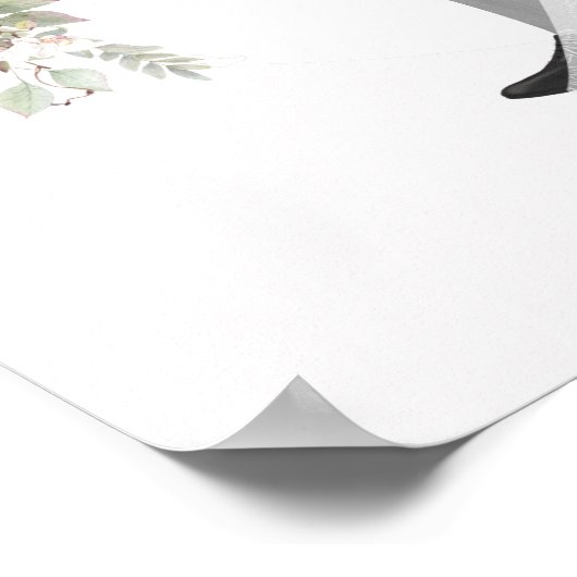 Bride en Groom Wedding Couple Welkom Poster (Hoek)