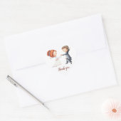 Bride en Groom Wedding Dank je wel Hart Sticker (Envelop)