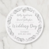Bride en Groom Wedding Day Bedankjes Labels (Achterkant)