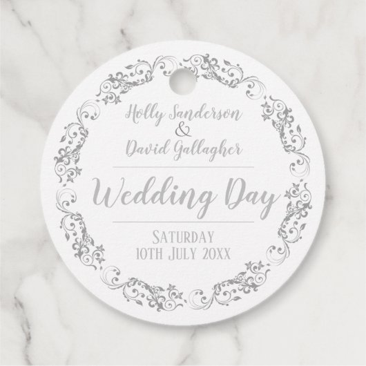 Bride en Groom Wedding Day Bedankjes Labels (Achterkant)