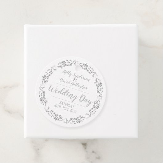 Bride en Groom Wedding Day Bedankjes Labels (In situ)