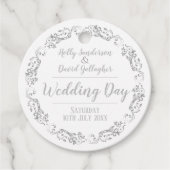 Bride en Groom Wedding Day Bedankjes Labels (Voorkant)