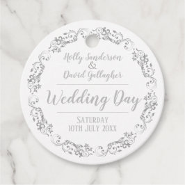 Bride en Groom Wedding Day Bedankjes Labels