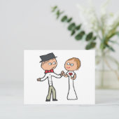 Bride en Groom Wedding Day Briefkaart (Staand voorkant)