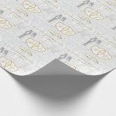 Bride en Groom Wedding Day Cadeaupapier (Hoek)