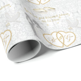 Bride en Groom Wedding Day Cadeaupapier