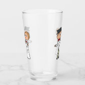 Bride en Groom Wedding Day Glas (Rechts)