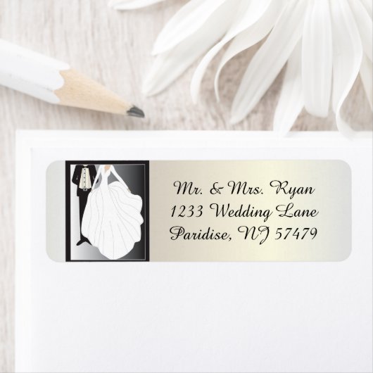 Bride en Groom Wedding Etiket (Insitu)