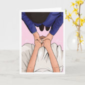 Bride en Groom Wedding Gefeliciteerd Kaart (Gele Bloem)