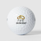 Bride en Groom Wedding Golf Ball Golfballen (Voorkant)