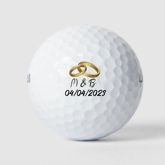 Bride en Groom Wedding Golf Ball Golfballen (Voorkant)