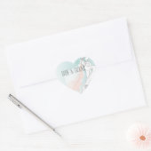 Bride en Groom Wedding Hart Sticker (Envelop)