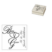 Bride en Groom Wedding Hearts Rubberstempel (Gestempeld)