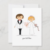Bride en Groom Wedding Invitations Kaart (Voorkant)