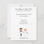 Bride en Groom Wedding Invitations Kaart (Achterkant)