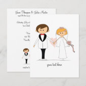 Bride en Groom Wedding Invitations Kaart (Voorkant / Achterkant)