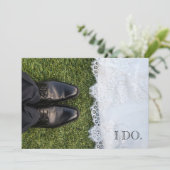 Bride en Groom Wedding Invite Save The Date (Staand voorkant)