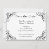 Bride en Groom Wedding Invite Save The Date (Achterkant)